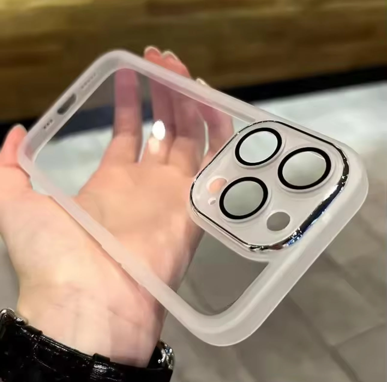 New Clear Back Transparent Silicone Luxury Case