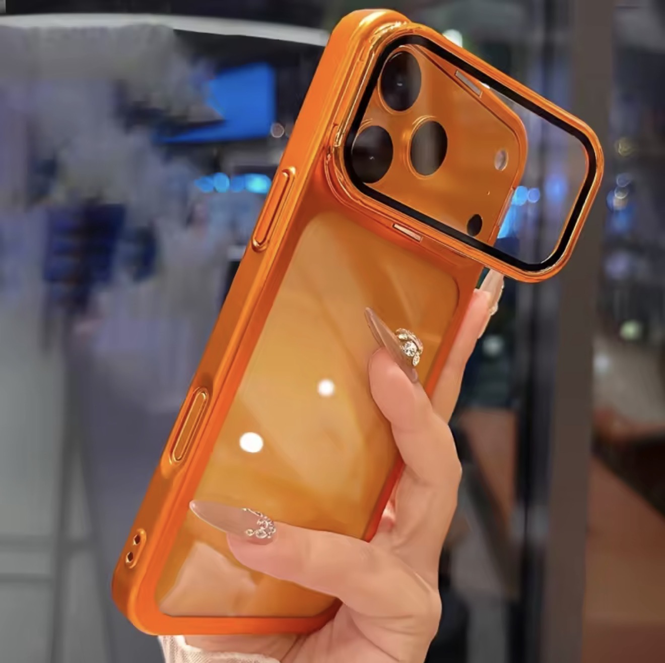 New Lens Glass Stand Clear Case