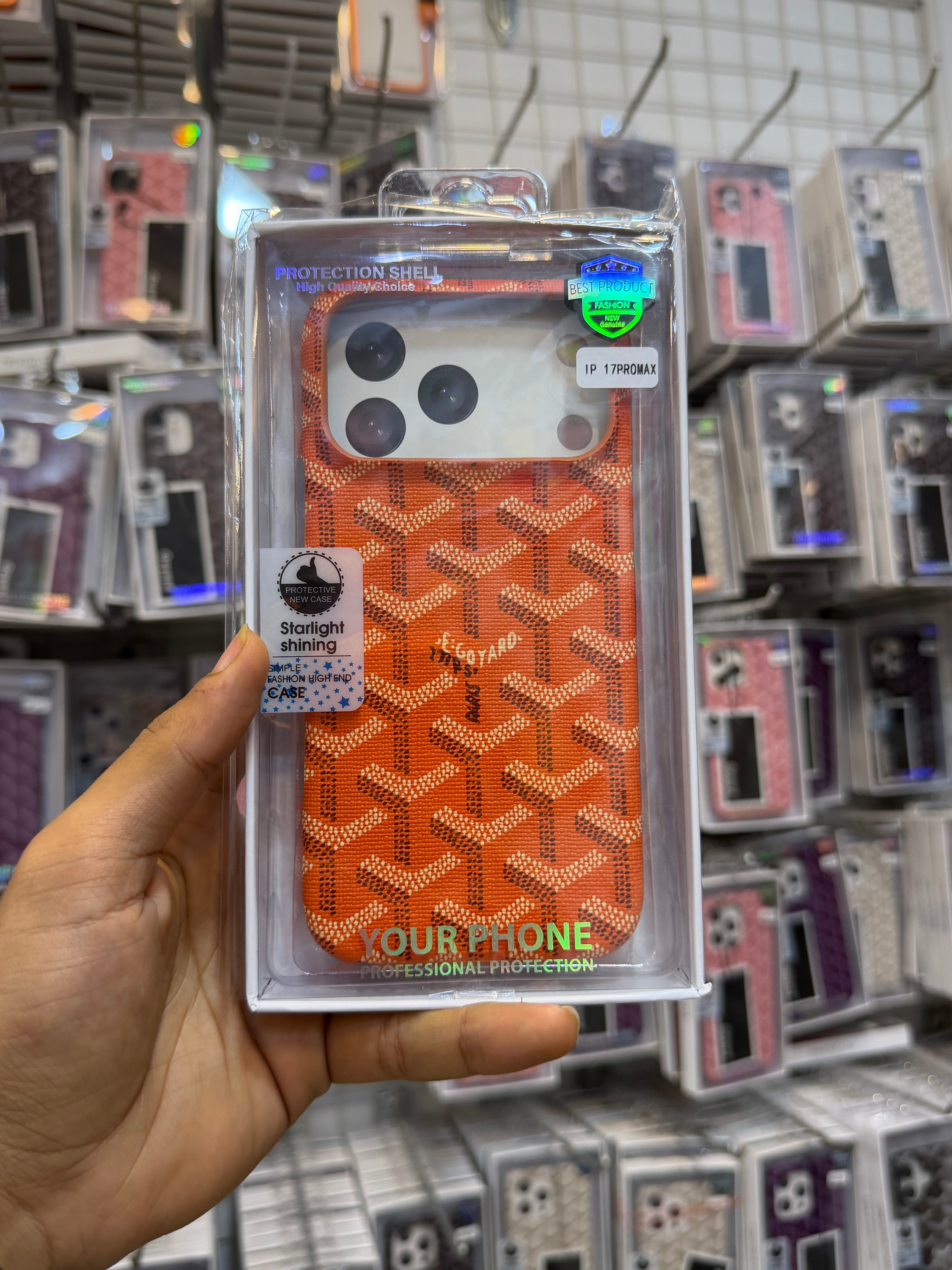 Goyard Leather-Feel Fabric Case