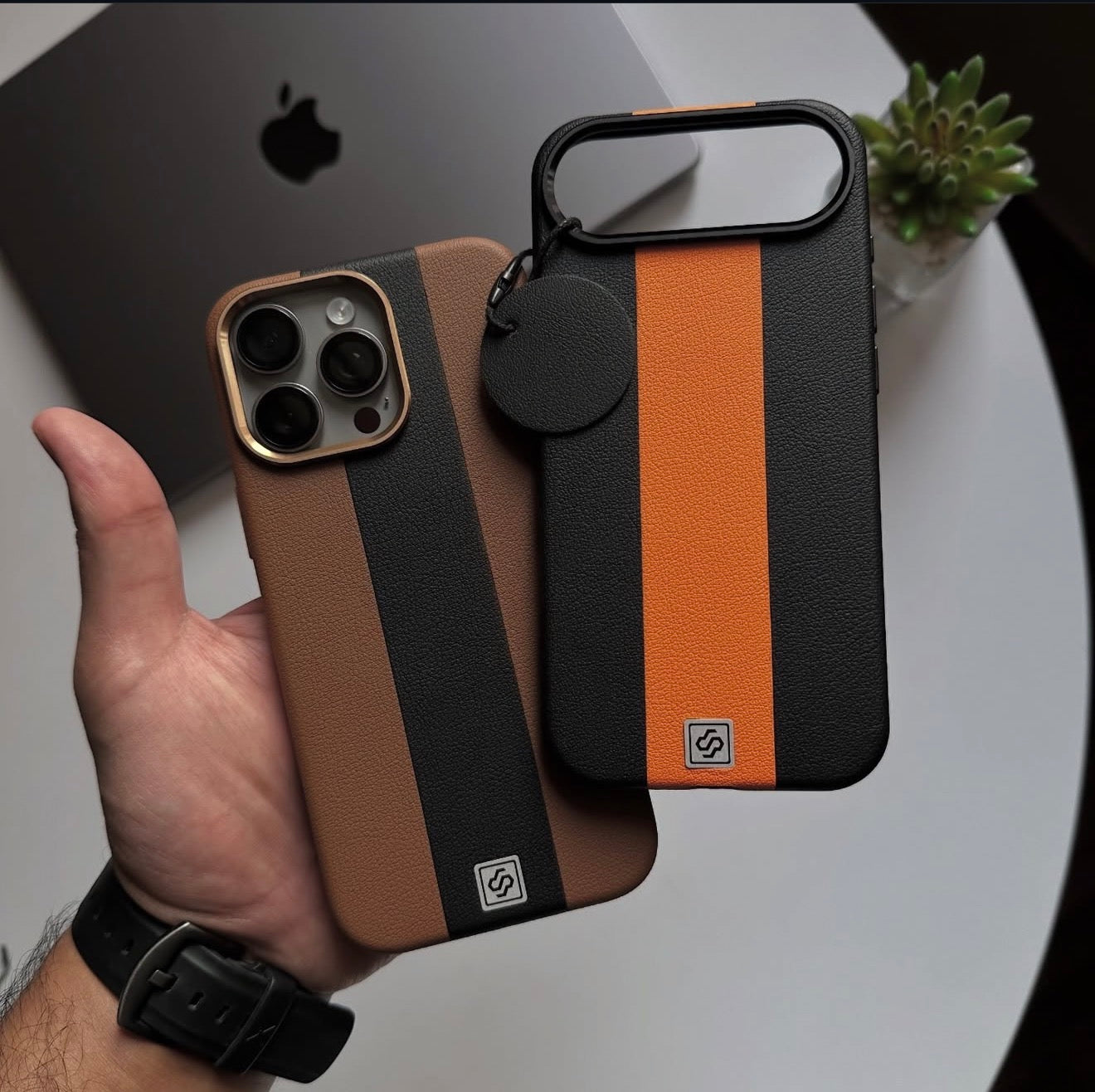 Souvette Dual Tone Branded Leather Case ®️