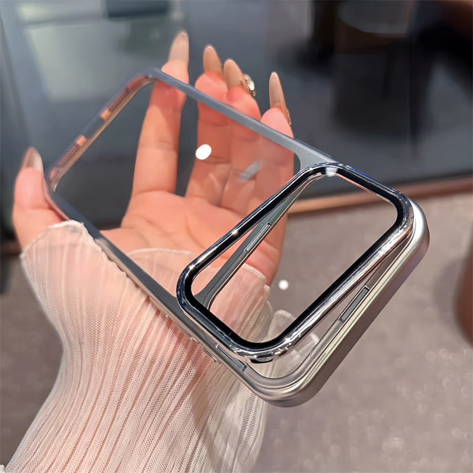 New Lens Glass Stand Clear Case